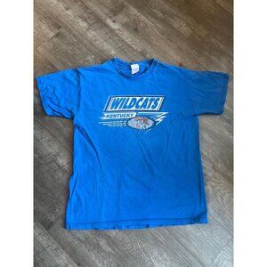 Jerzees Men's Blue and White T-shirt